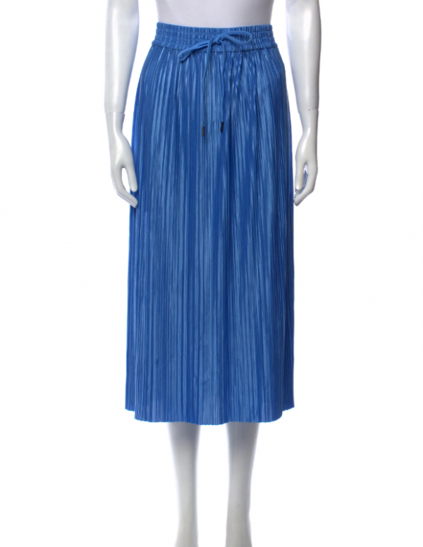 Rok midi lipit dengan aksen tali